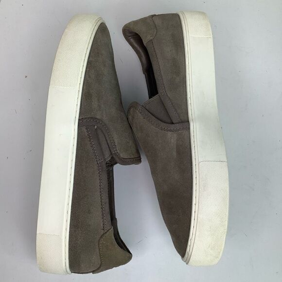 UGG Australia Shoes Gray Suede Leather Jass Sneakers Slip Flats On Women Sz 11 - Picture 6 of 10